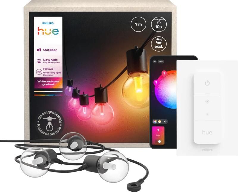 Philips Hue Festavia Globe Lichtsnoer 7 meter Uitbreiding + Dimmer