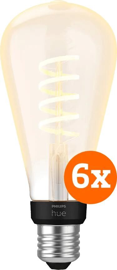 Philips Hue Filament White Ambiance Edison XL 6-pack
