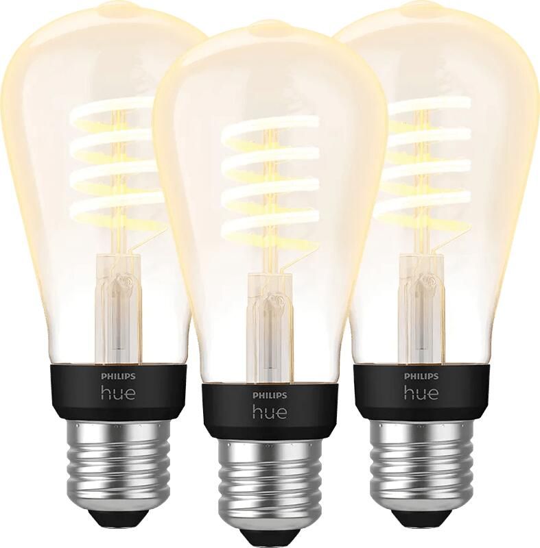 Philips Hue Filamentlamp White Ambiance Edison E27 3-pack