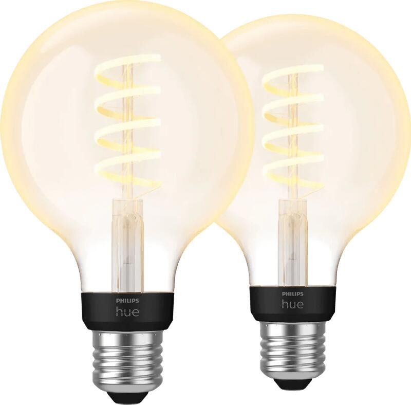 Philips Hue Filamentlamp White Ambiance Globe E27 2-pack