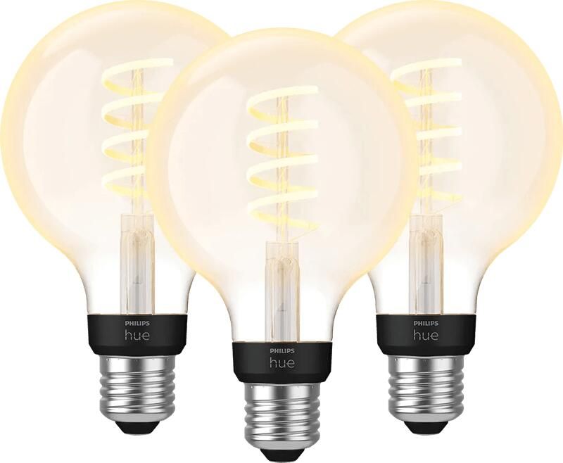 Philips Hue Filamentlamp White Ambiance Globe E27 3-pack
