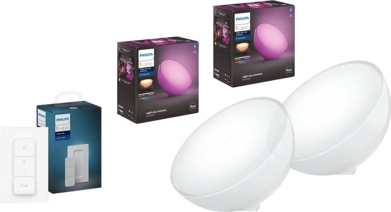 Philips Hue Go 2-pack White and Color + dimmer