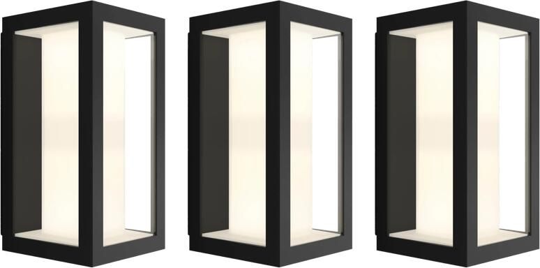 Philips Hue Impress muurlamp White and Color zwart smal 3-pack