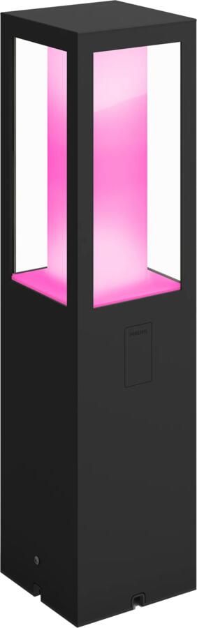 Philips Hue Impress sokkellamp wit en gekleurd licht zwart laag laagspanning uitbreiding