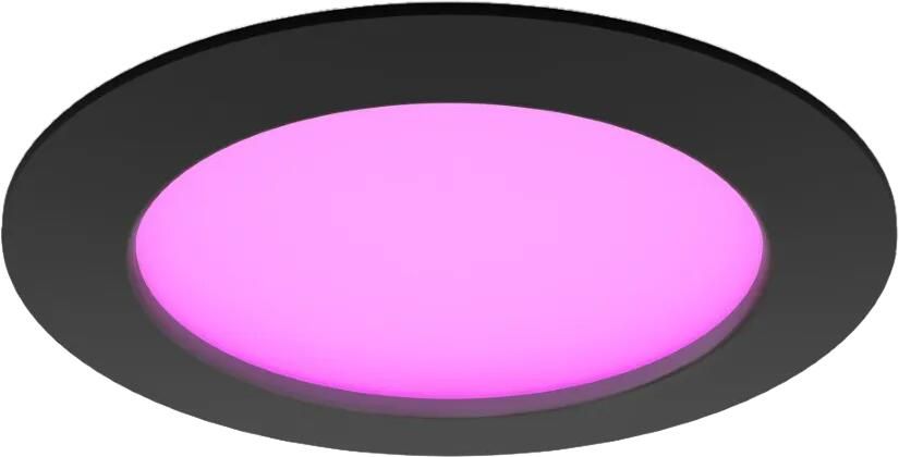 Philips Hue Platte Inbouwspot Wit En Gekleurd Licht Ø170 Mm Zwart
