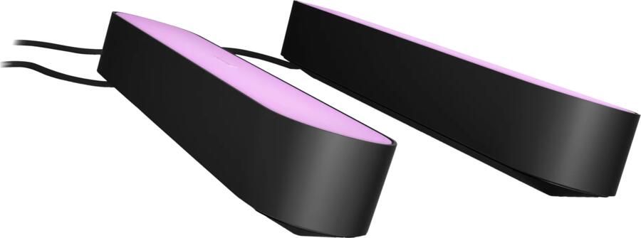 Philips Hue Play Lichtbalk Tafellamp basis White and Color Ambiance Zwart 42W 2 Stuks