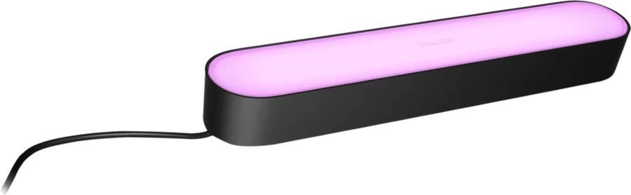 Philips Hue Play Lichtbalk Tafellamp basis White and Color Ambiance Gëintegreerd LED Zwart 42W