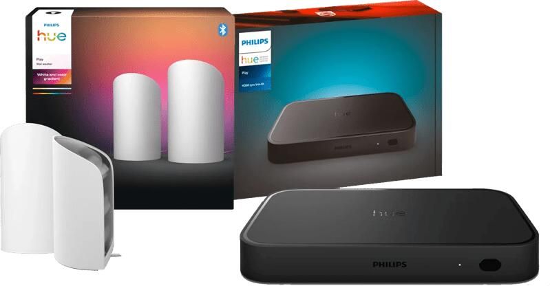 Philips Hue Play Wall Washer Wit Duo Pack + HDMI Sync Box 8K