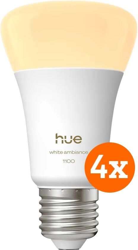 Philips Hue White Ambiance E27 1100lm 4-pack
