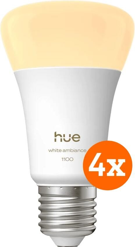 Philips Hue White Ambiance E27 1100lm 4-pack