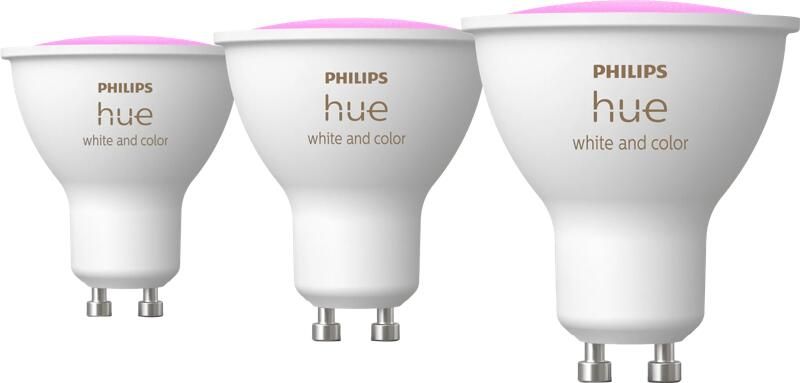 Philips Hue Spot wit en gekleurd licht 3 pack GU10