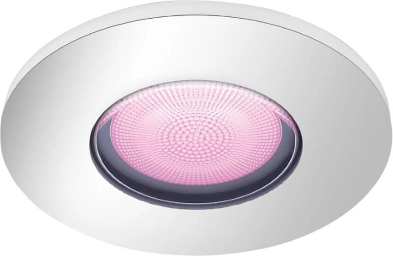 Philips Hue Xamento badkamerinbouwspot wit en gekleurd wit 1-pack chroom rond