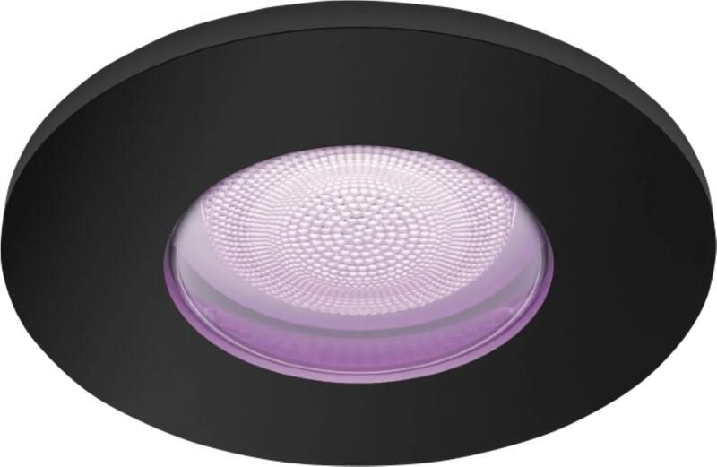 Philips Hue Xamento badkamerinbouwspot wit en gekleurd licht 1-pack zwart rond