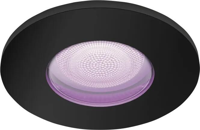 Philips Hue Xamento badkamerinbouwspot wit en gekleurd licht 1-pack zwart rond