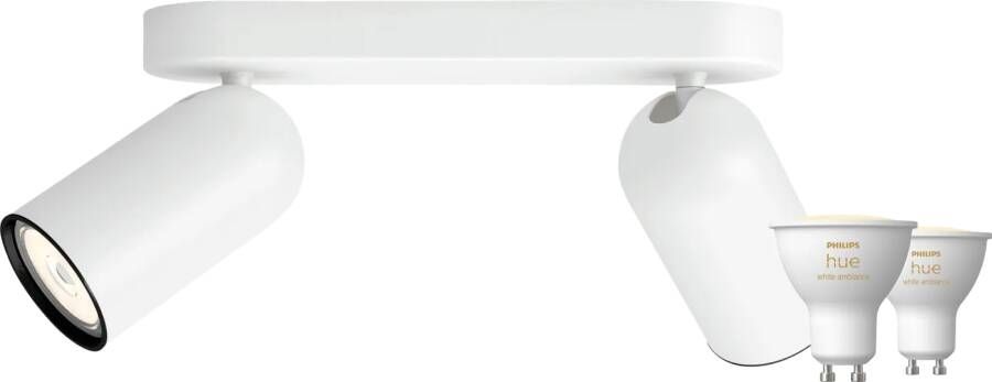 Philips Hue Philips Pongee opbouwspot 2 spots wit + White Ambiance GU10 (2x)