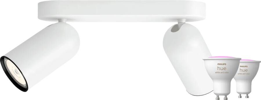 Philips Hue Philips Pongee opbouwspot 2 spots wit + White and Color GU10 (2x)
