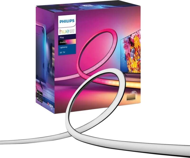 Philips Hue Play Gradient Lightstrip 65 inch Televisie Zwart 20W incl. Voeding en steunen
