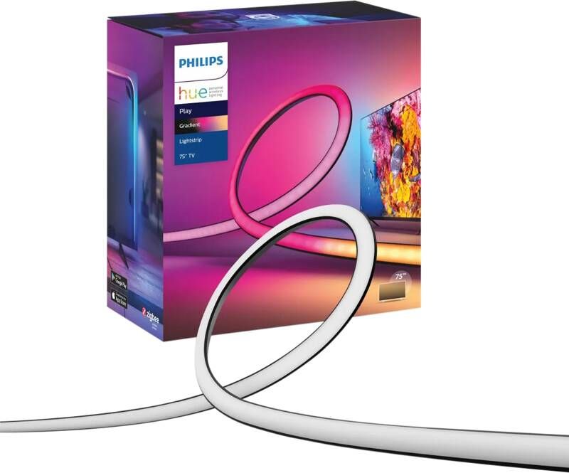 Philips Hue Play Gradient Lightstrip 75 inch Televisie Zwart 20W incl. Voeding en steunen