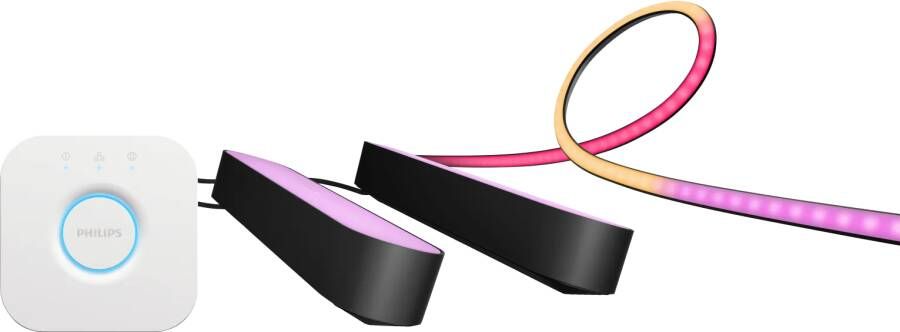 Philips Hue Play Lightstrip PC 32 34 + Lichtbalk Zwart Duo