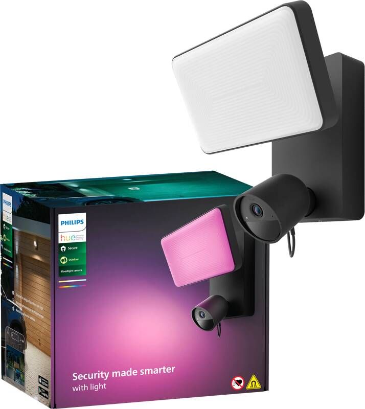 Philips Hue Secure Floodlight camera zwart