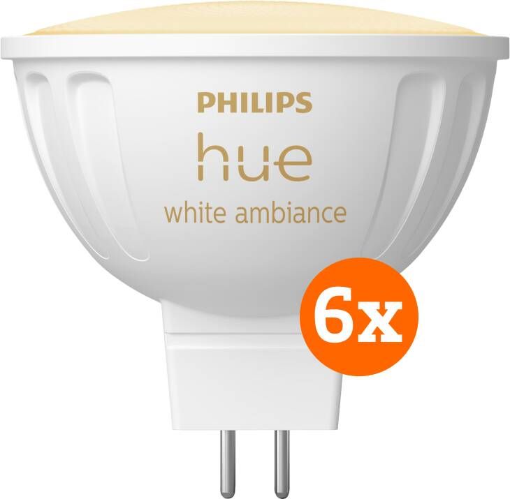 Philips Hue spot White Ambiance MR16 6-pack