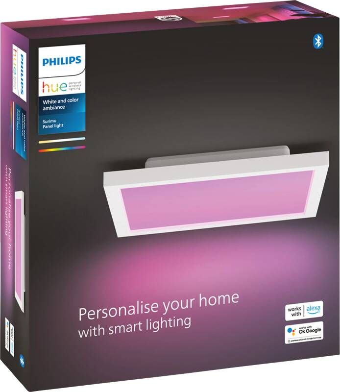 Philips Hue Surimu Paneellamp Wit En Gekleurd Licht Wit Vierkant
