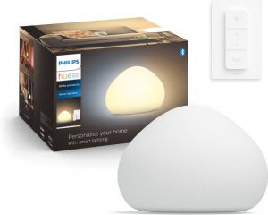 Philips Hue Wellner Tafellamp warm tot koelwit licht E27 Wit 8 5W Bluetooth incl. Dimmer Switch