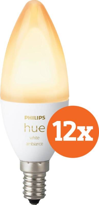 Philips Hue White Ambiance E14 12-Pack