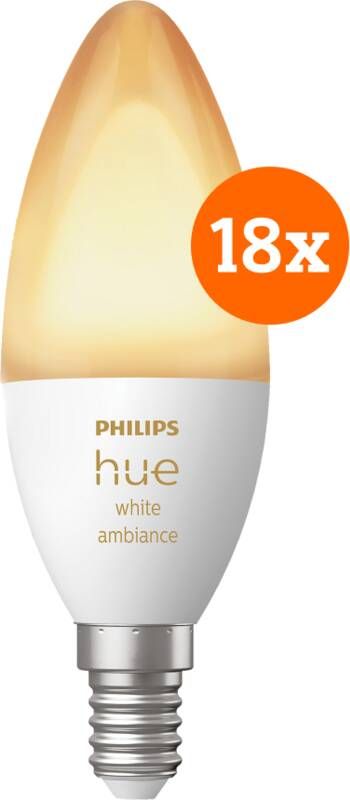 Philips Hue White Ambiance E14 18-Pack