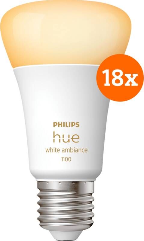 Philips Hue White Ambiance E27 1100lm 18-pack