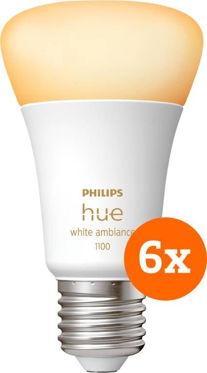 Philips Hue White Ambiance E27 1100lm 6-pack