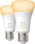 Philips Hue standaardlamp E27 Lichtbron warm tot koelwit licht 2-pack 1100lm Bluetooth - Thumbnail 1