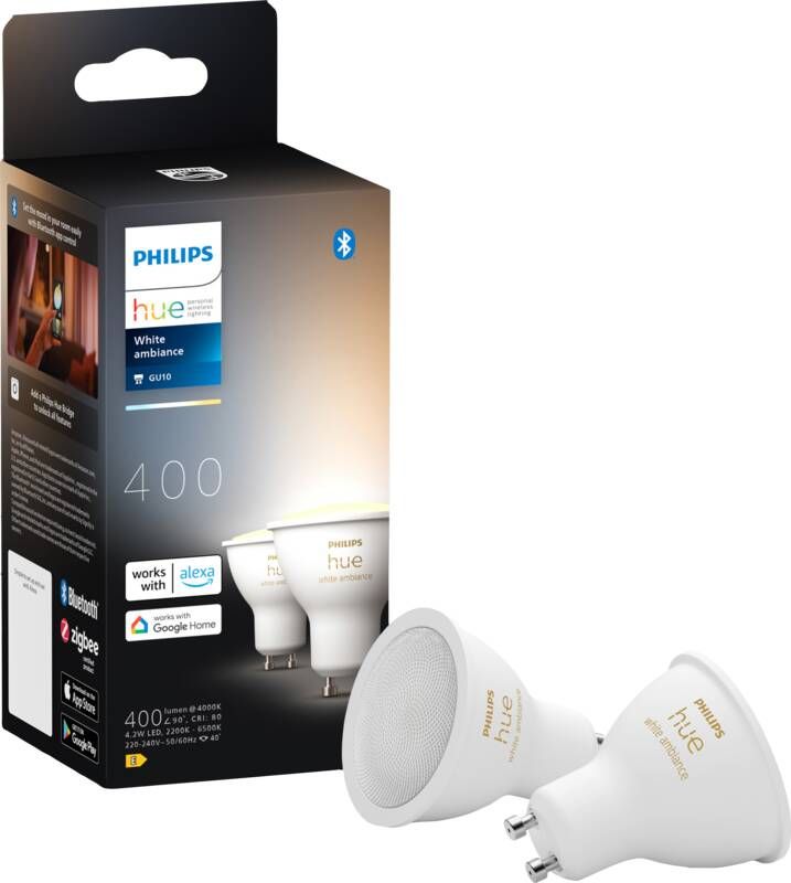 Philips Hue Spot warm-tot koelwit licht 2 pack GU10