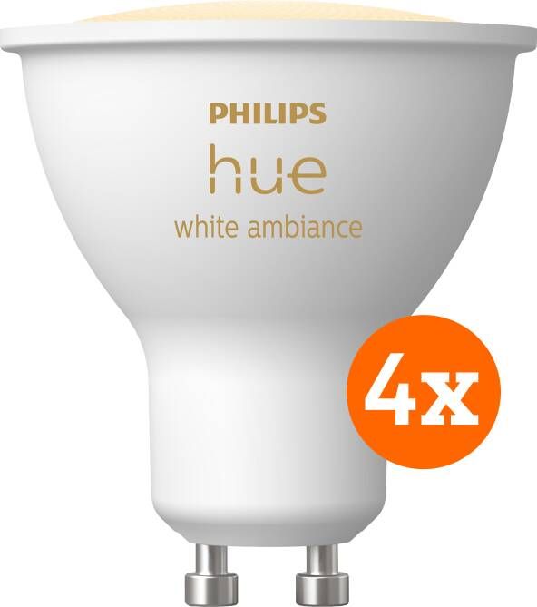 Philips Hue White Ambiance GU10 4-pack