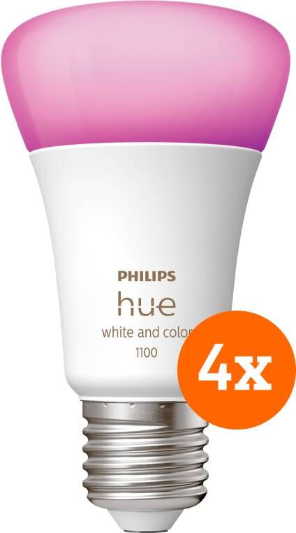 Philips Hue White and Color E27 1100lm 4-pack