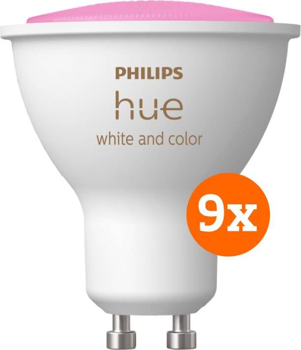 Philips Hue White and Color GU10 9-pack