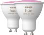 Philips HUE LED Spot GU10 White and Color Ambiance Bluetooth Duo Pack - Thumbnail 1