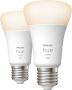 Philips Hue White Smart LED-lampen E27 Bluetooth-compatibel pak van 2 - Thumbnail 1