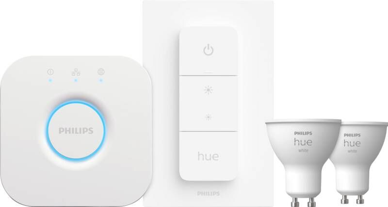 Philips Hue White Starter Pack GU10 met 2 lampen dimmer + Bridge