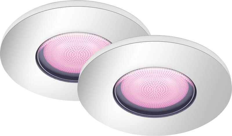 Philips Hue Xamento badkamerinbouwspot chroom White and Color 2-pack