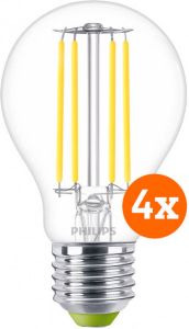 Philips LED Filament lamp 2 3W E27 koel wit licht 4 pack
