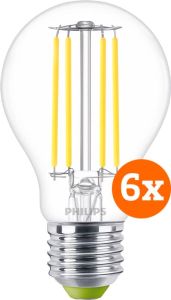 Philips LED Filament lamp 2 3W E27 koel wit licht 6 pack