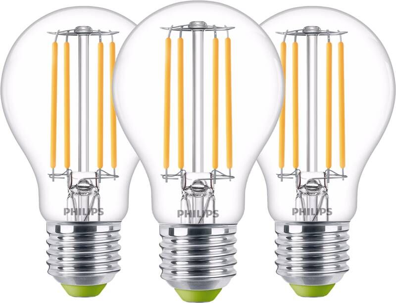 Philips LED Filament lamp 2 3W E27 warm wit licht 3-pack