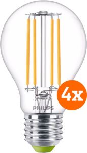 Philips LED Filament lamp 2 3W E27 warm wit licht 4-pack