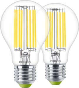 Philips LED Filament lamp 4W E27 koel wit licht 2-pack