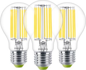 Philips LED Filament lamp 4W E27 koel wit licht 3 pack