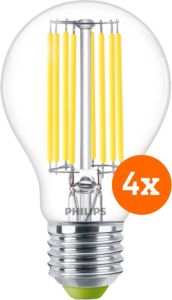 Philips LED Filament lamp 4W E27 koel wit licht 4-pack