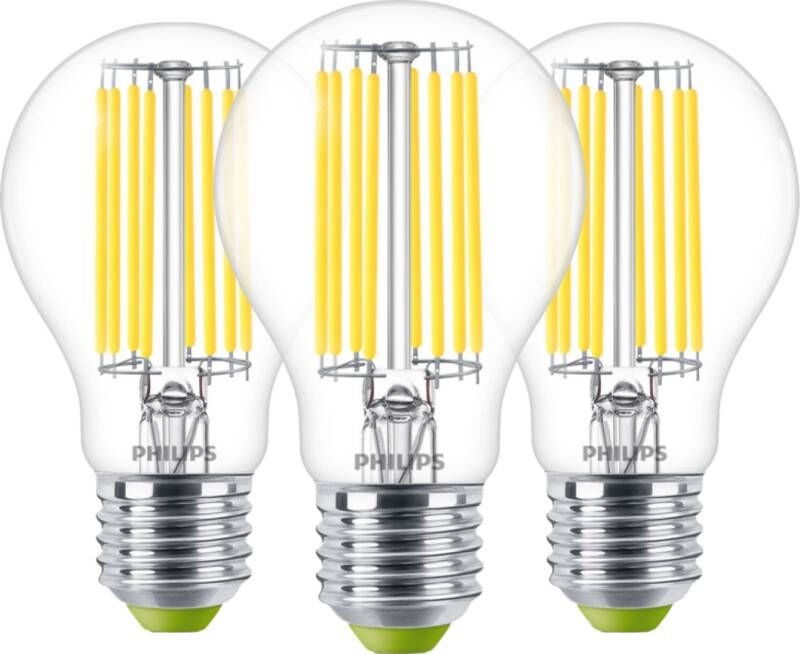 Philips LED Filament lamp 4W E27 warm wit licht 3-pack