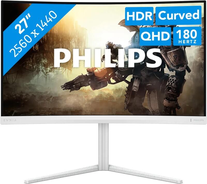 Philips Curved-gaming-monitor 27M2C5501 68 5 cm 27" QHD draai- kantel- en hoogteverstelbaar