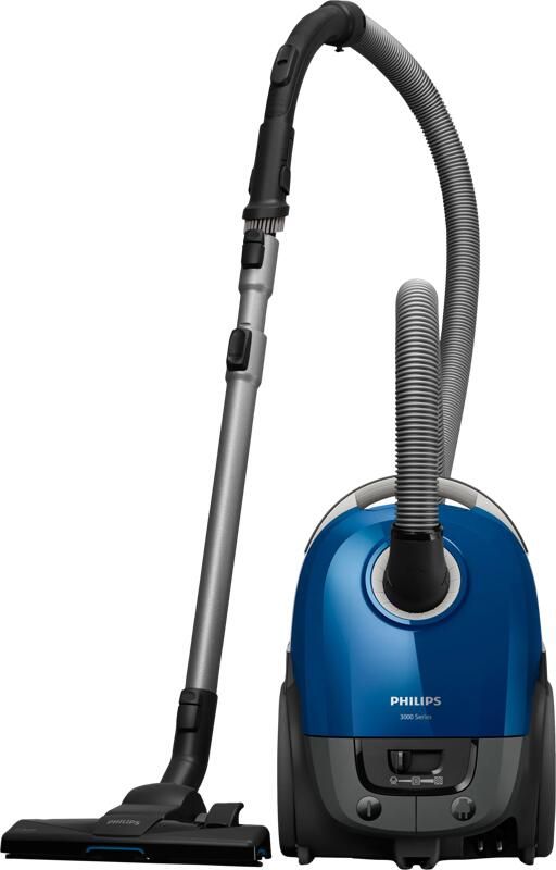 Philips Performer Compact 3000 Series XD3110 09 Stofzuiger met Zak Donkerblauw + 2 Extra Mondstukken